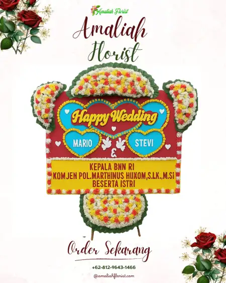 Papan Bunga Pernikahan Sari
